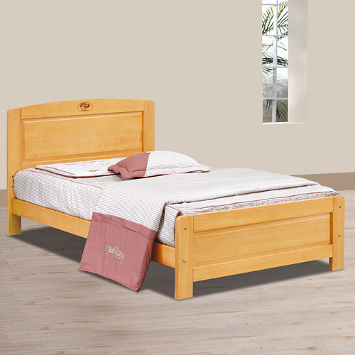 HAPPYHOME 歌莉雅檜木3.5尺加大單人床架701-1不含床頭櫃-床墊