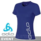 【瑞士 ODLO】女新款 EVENT 套頭衫短袖圓領大LOGO T恤/吸濕排汗衣.運動上衣/抗UV.快速排汗.透氣.輕量化_靛藍 321841