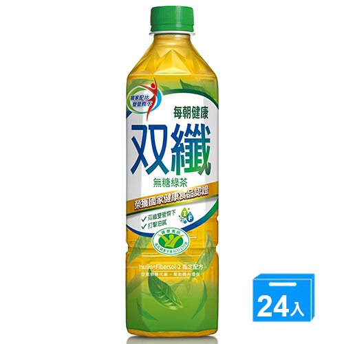每朝健康雙纖綠茶650ml*24/箱