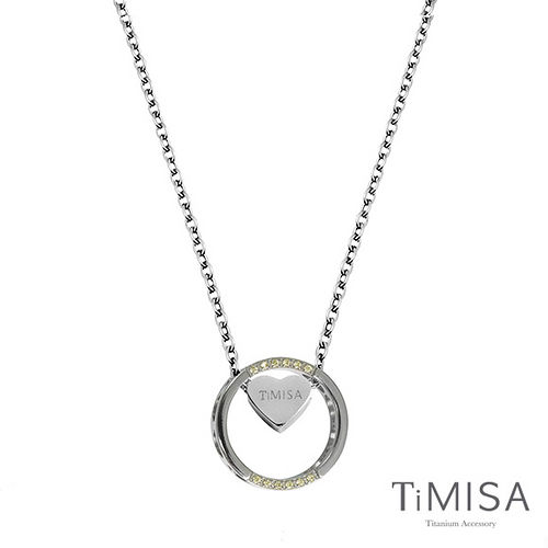 【TiMISA】幸運心指輪 純鈦項鍊(E)