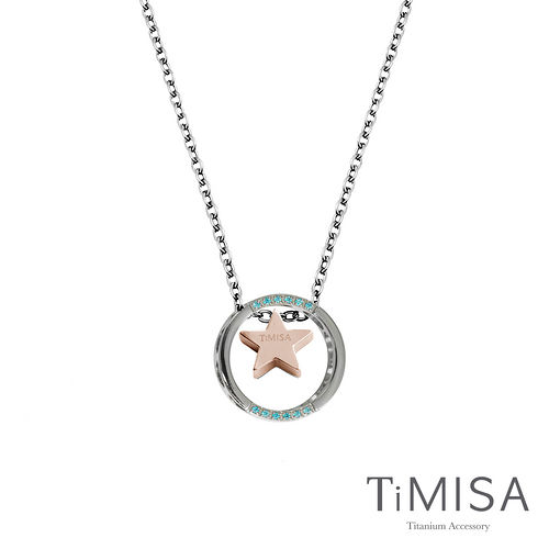 【TiMISA】幸運星指輪 純鈦項鍊(E)
