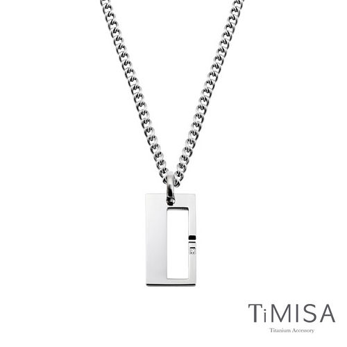 【TiMISA】扣住幸福-大 純鈦鍺項鍊(M02D)