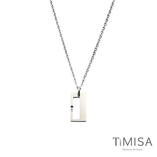 【TiMISA】扣住幸福-小 純鈦項鍊(C)