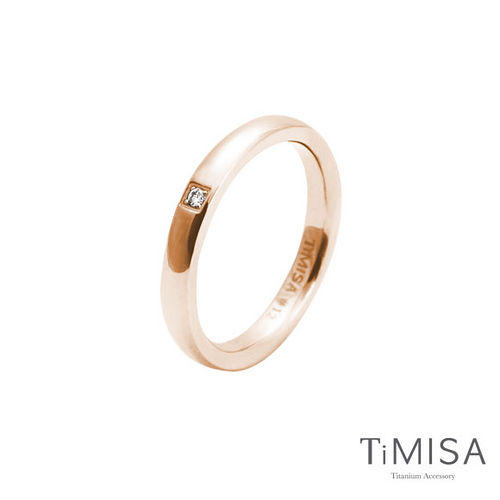 【TiMISA】愛戀 玫瑰金 純鈦戒指