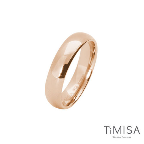 【TiMISA】簡單生活-玫瑰金 純鈦戒指