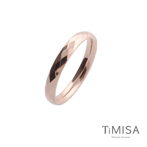 【TiMISA】格緻真愛-細版(兩色可選) 純鈦戒指