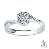 City Diamond『湛藍湖泊』30分F/VS1 鑽石戒指