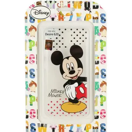 【Disney】HTC Desire 620 彩繪透明保護軟套-米奇