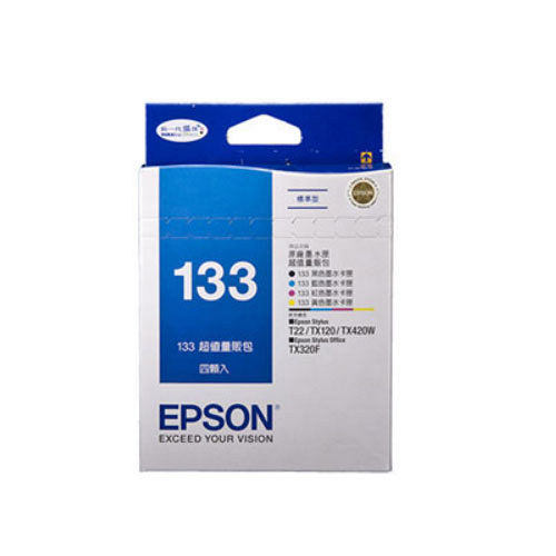 【EPSON】T133650 133 原廠四色墨水匣 量販包