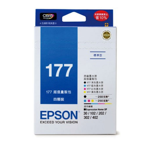 【EPSON】T177650 177 原廠四色墨水匣 量販包