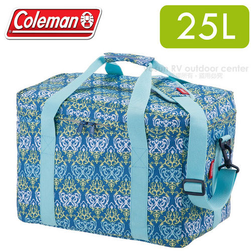 【美國Coleman】藍葉圖騰保冷袋25L _CM-22219