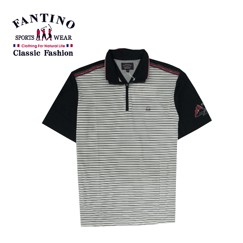 【FANTINO】
涼感橫條紋POLO衫