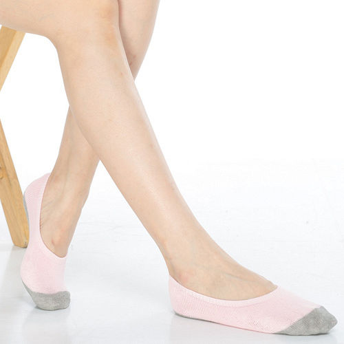 【KEROPPA】吸濕/止滑/減壓竹炭隱形襪*6雙(男女適用)C502-粉紅