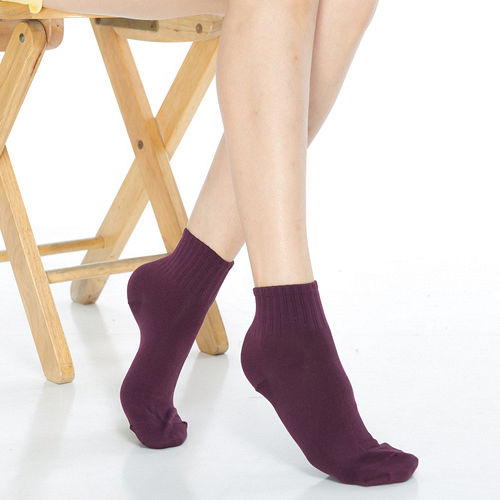 【KEROPPA】可諾帕1/2運動短襪*6雙(男女適用)C962-紫紅