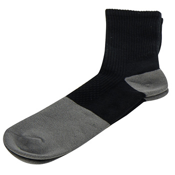 【KEROPPA】可諾帕竹碳運動型健康女襪x2雙C90013-黑配灰