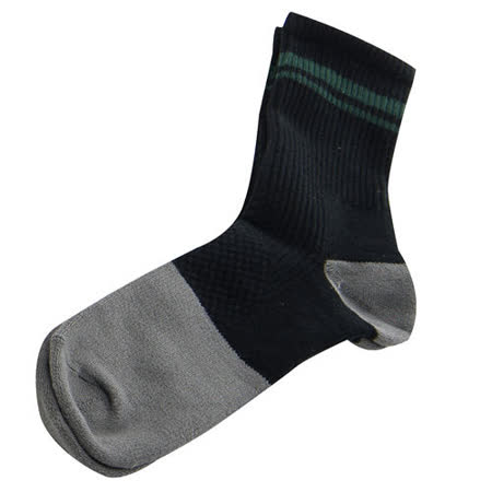 【KEROPPA】可諾帕竹碳運動型健康男襪x2雙C90013-黑配綠條