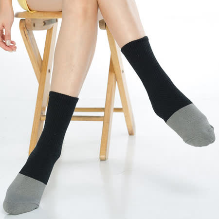 【KEROPPA】可諾帕竹碳運動型健康女襪x2雙C90014-黑配灰
