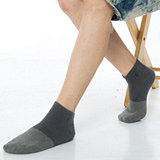 【KEROPPA】可諾帕竹碳氣墊男短襪x3雙C90016-深灰