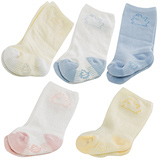 【KEROPPA】可諾帕MIT0~6個月嬰兒厚底止滑1/2短襪(綜合5雙)95001-D