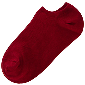 【KEROPPA】可諾帕網狀造型加大船襪x4雙(學生專用)C97001-X紅色