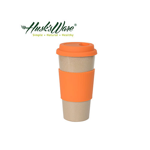 【美國Husk’s ware】稻殼天然無毒環保咖啡隨行杯-熱帶橙