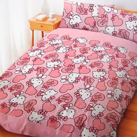 SHINEE 台灣製《Hello Kitty》標準雙人床包三件組(5尺)-我是粉紅佳人