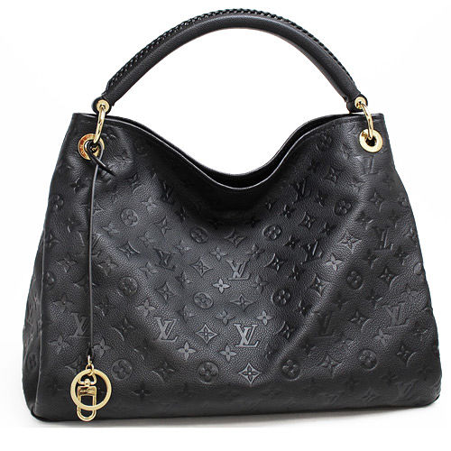 Louis Vuitton LV M41066 ARTSY MM 經典花紋皮革壓紋單柄肩背包.黑_預購