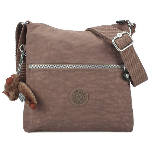 Kipling Basic系列尼龍Zamor斜背包(咖啡色)