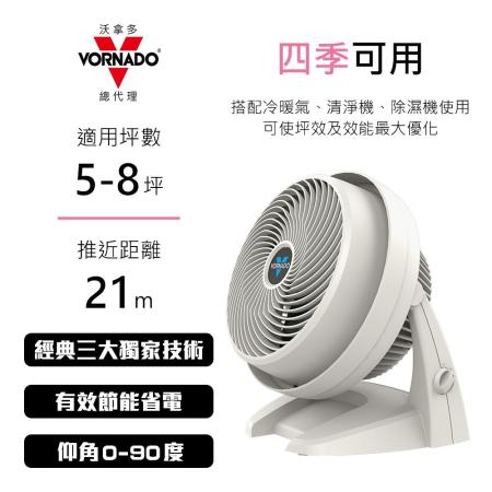【Vornado】美國 渦流空氣循環扇-白色 (5-8坪) (630W)