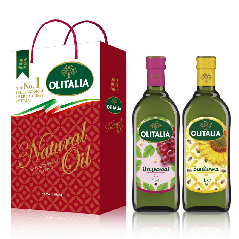 Olitalia奧利塔葡萄籽油+葵花油禮盒組(1000mlx2瓶)