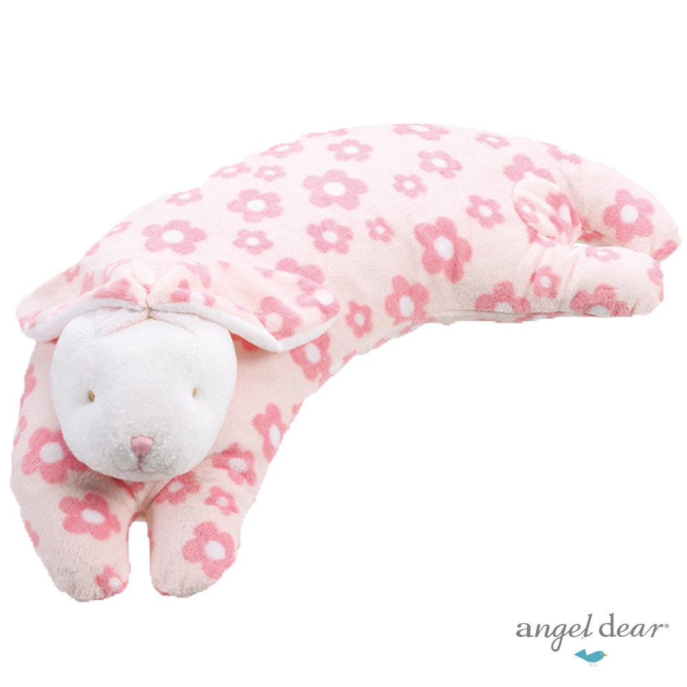 美國 Angel Dear 曲線動物大枕頭 (花花小兔)