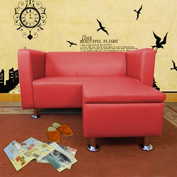 HAPPYHOME 
二人座L型鐵腳沙發