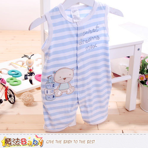 魔法Baby~法國設計純棉寶寶無袖連身衣 k41811
