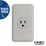 【太星電工】聯蓋附接地單插座(1入) A035C.