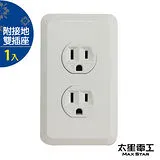 【太星電工】廚房用附接地雙插座/鎖線式(1入) A036C