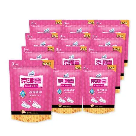 【克潮靈】集水袋補充包400ml-檜木香(3入/組,12組/箱)~箱購
