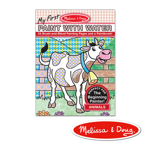 美國瑪莉莎 Melissa & Doug 兒童水彩繪圖本, 附畫筆-動物