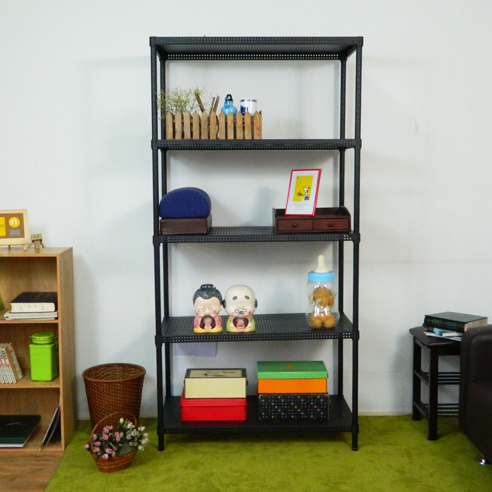 HAPPYHOME 沖孔鐵板五層架90x45x180 5GCG-P945B