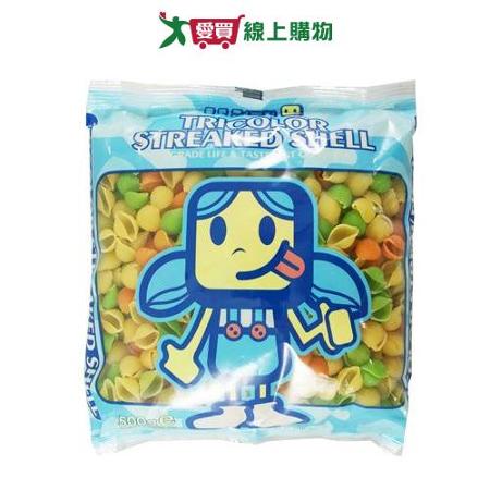 QQ義大利麵三色貝殼500g【愛買】