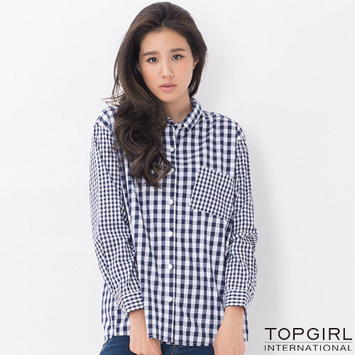 【TOP GIRL】
長版格子襯衫