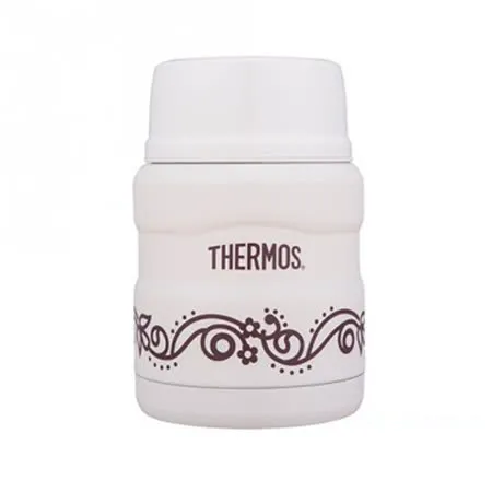 【THERMOS 膳魔師】不鏽鋼真空保溫食物燜燒罐 470ml歐蕾系列 SK3000MR 香草歐蕾