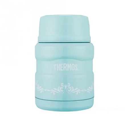 【THERMOS 膳魔師】不鏽鋼真空保溫食物燜燒罐 470ml歐蕾系列 SK3000MR 薄荷歐蕾