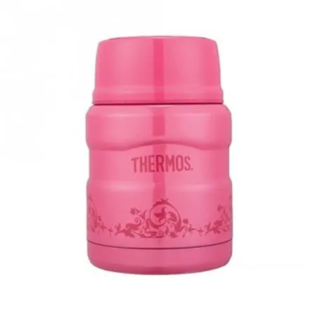 【THERMOS 膳魔師】不鏽鋼真空保溫食物燜燒罐 470ml歐蕾系列 SK3000MR 紅莓歐蕾