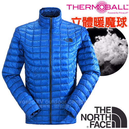 【美國 The North Face】男新款PrimaLoft ThermoBall暖魔球保暖防風外套.夾克.大衣.風衣.雪衣/抗水防寒.媲美羽絨科技填充/C939 怪獸藍