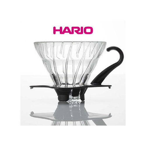 日本【HARIO】V60黑色01玻璃濾杯1~2杯 / VDG-01B