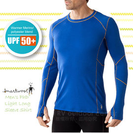 【美國 SmartWool 】男款 PhD® Light Long Sleeve Shirt 美麗諾羊毛 保暖圓領上衣(UPF 50+)/長袖衛生衣.內衣/登山健行_亮藍 SW0SO932