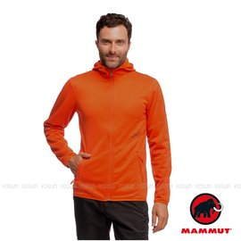 【瑞士 MAMMUT 長毛象】男新款 Go Far Jacket Polartec 羽量級連帽保暖刷毛外套(夾克)可當中層衣.適登山.健行.出國旅行_暗桔 14821-2118