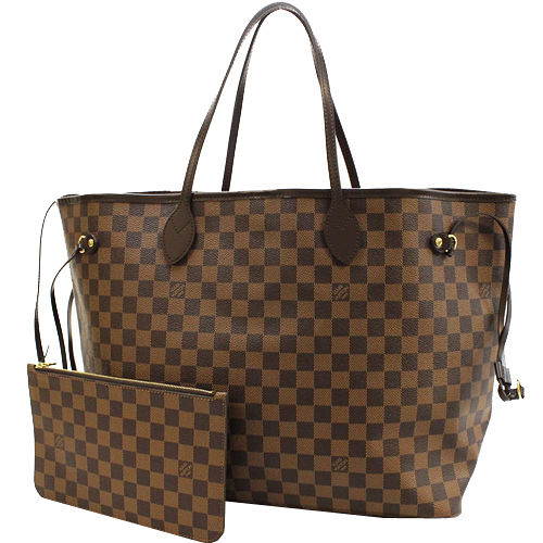 Louis Vuitton LV N41357 NEVERFULL GM 棋盤格紋子母束口購物包.大_預購