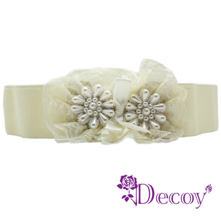 【Decoy】蕾絲花圈*多層珍珠腰封/二色可選