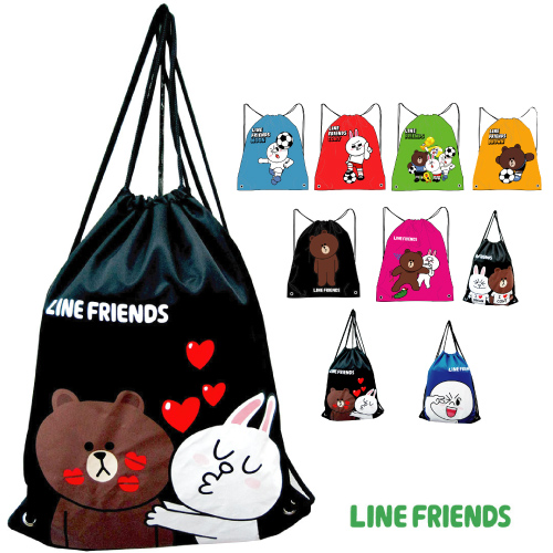 (買一送一)【LINE FRIENDS】MIT束口後背袋(共9款)